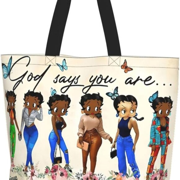 Women Tote Bag Polyester Large Capacity Casual Travel Shopping Purse - Picture 1 of 9